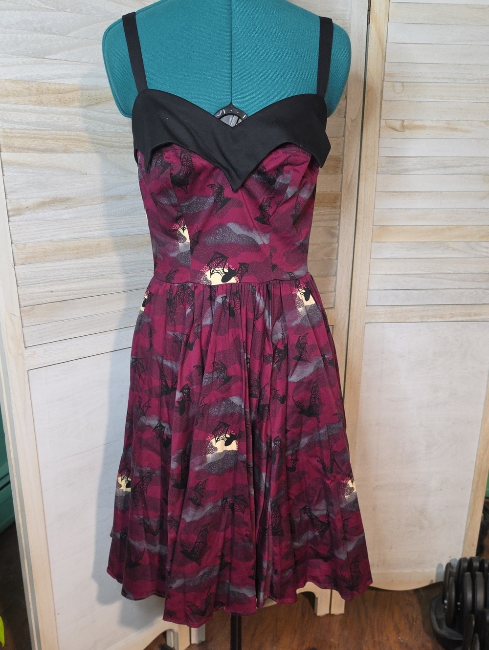 Pinup Couture Victorian Bats Dress Medium Laura Byrnes x Hope Morrison